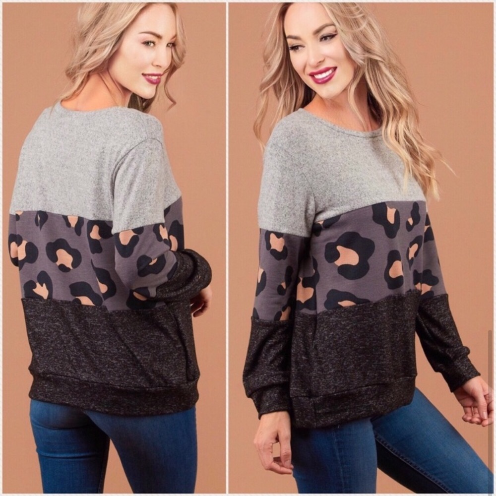 Black/Leopard/Pink ColorBlock